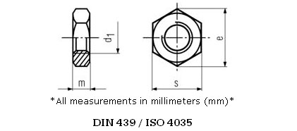 Brass lock Nuts DIN 439